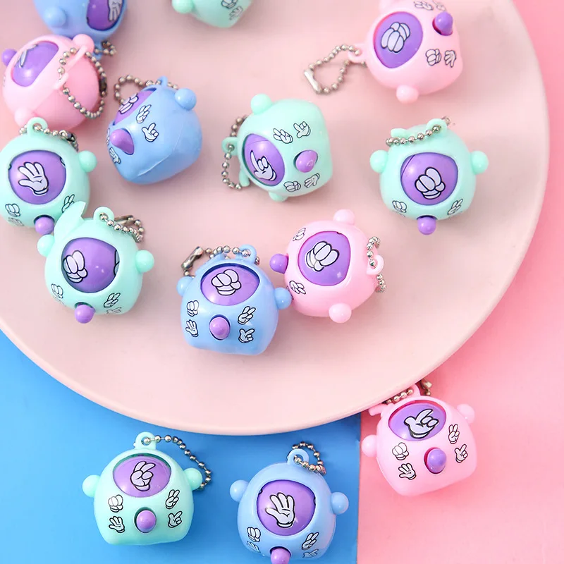 10/20Pcs Funny Guessing Eggs Mini Keychain Kids Birthday Party Favors Gift for Guests Rock Paper Scissors Game Pinata Filler