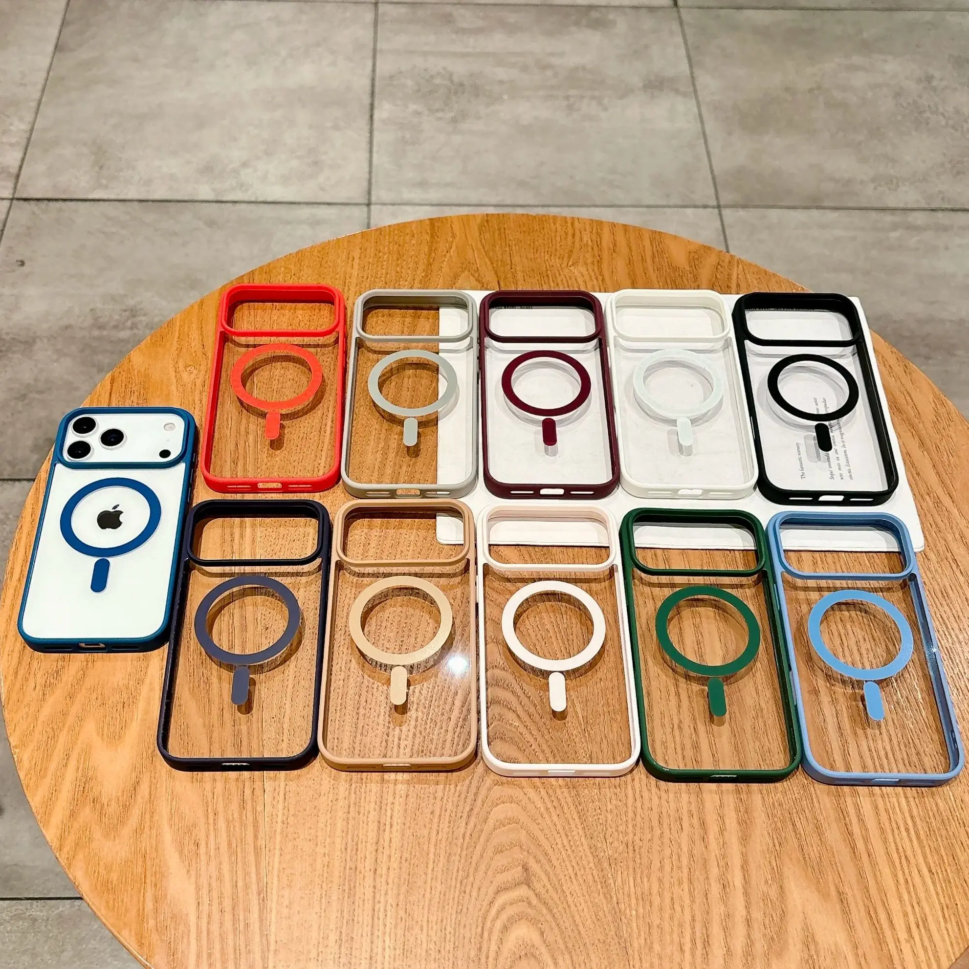 Magnetic Clear Acrylic Hard Case with Wireless Charging Compatibility