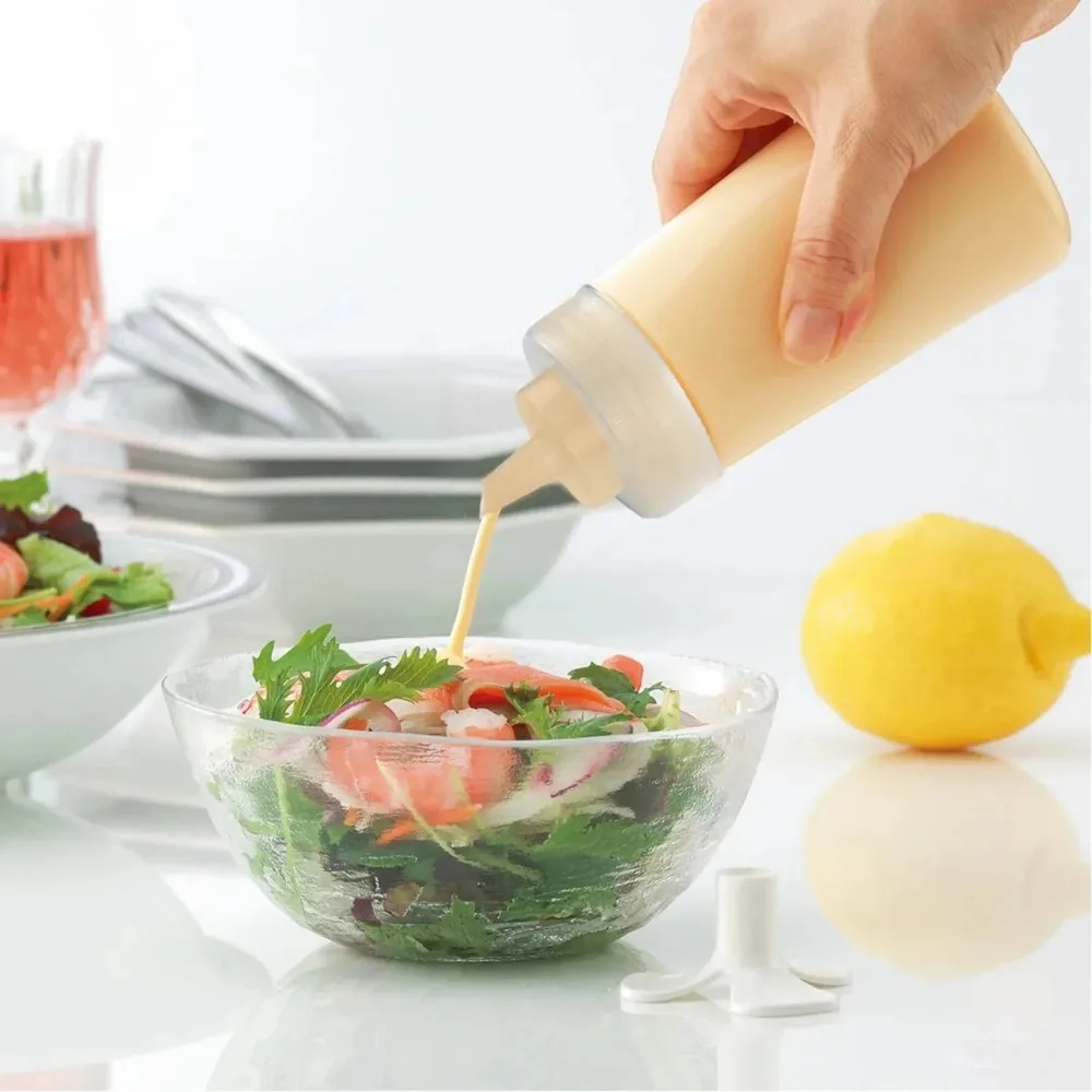 Condiment Squeeze Bottle 6pcs Hot Sauces Olive Oil Ketchup Mustard Dispensers 230 Ml