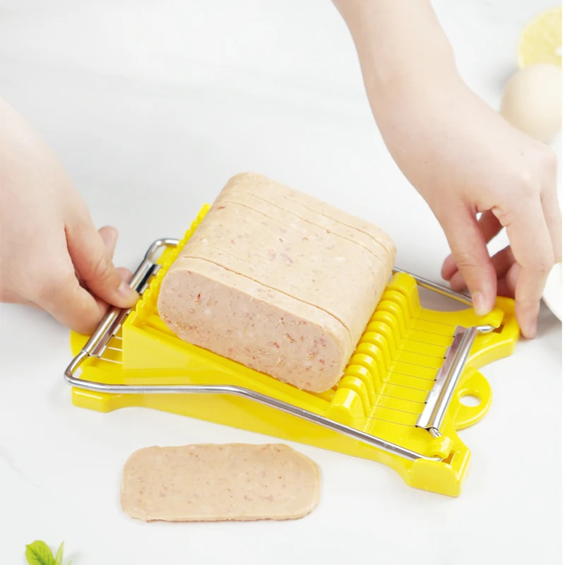 MOONBIFFY Meat Slicer Dry Sausage Slicer 10 Wires Stainless Steel