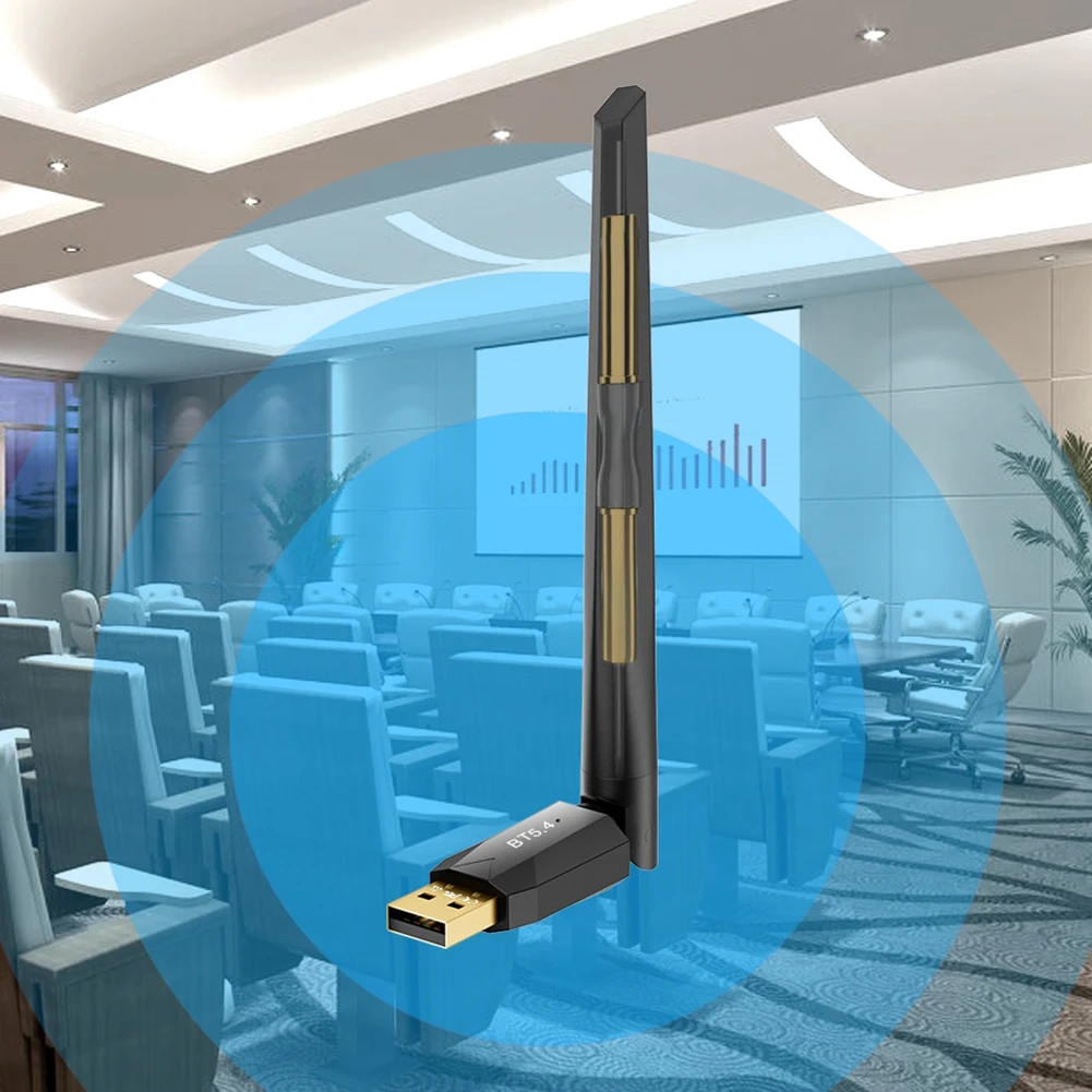 USB 블루투스 호환 5.4 어댑터, 오디오 송신기 리시버 어댑터, PC 무선 마우스 키보드용 드라이버 무료 150m