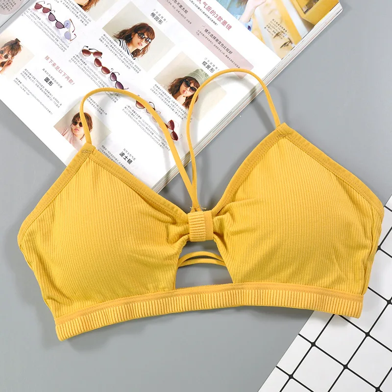 Reggiseno Sportivo Con Cinturino Incrociato Da Donna Push Up Top Donna Yoga Gym Crop Top Reggiseno Femme Fitness Top Sport Bh Reggiseni Traspiranti Ca