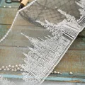 1 Yard weißes schwarzes Stretch-Spitzenband, elastischer Rüschenbesatz zum Nähen von Kleidung, DIY-Bastelarbeiten – Detail 1