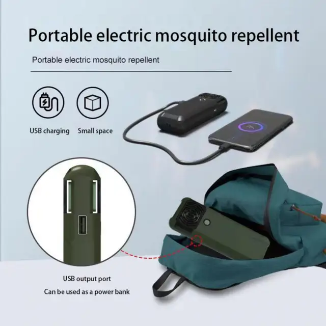 Hordozható Szúnyogtaszító 360 Fokos Védelem Usb Töltés Elektromos Két Mód Kétoldalas Fűtés - Image 6