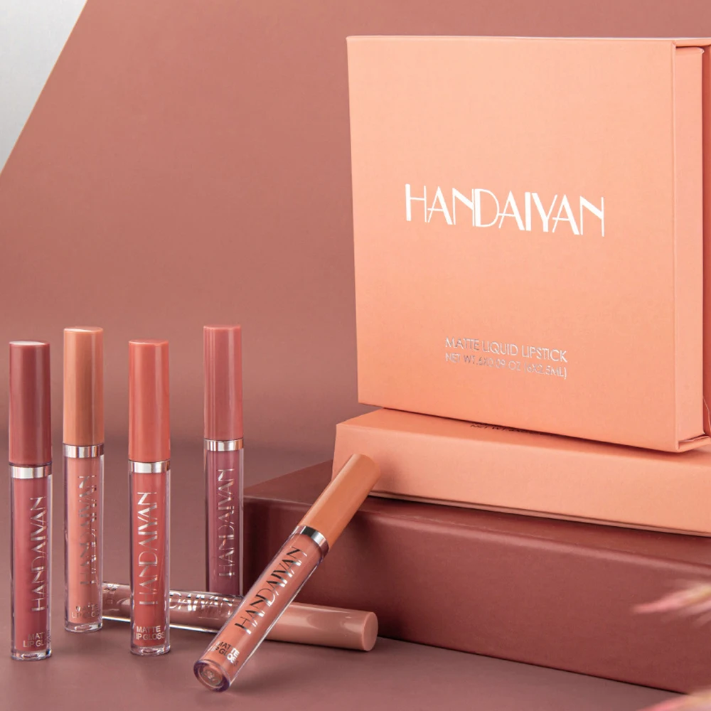 HANDAIYAN Matte Liquid Lip Gloss Lip Makeup Lip Glaze Waterproof Lip Gloss Set