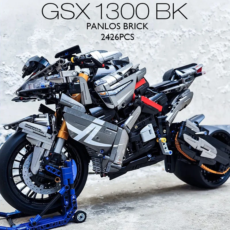 

В наличии 672106 2429 шт. 1:5 B-king мотоцикл, кирпич MOC, технический город, спортивный автомобиль, строительные блоки, модель, игрушки для детей, подарок