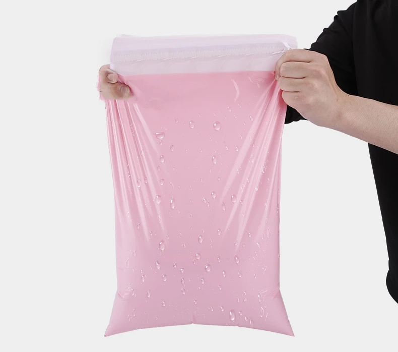 50Pcs Mail Bags Pink Translucent Courier Packing Bags Self Adhesive Storage Waterproof Material Envelope Mailer Postal Bag