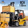 Huina 677 1:10 Remote Control Forklift  8-channel Excavator Semi-Alloy Version  Large Remote Control Engineering Car Toy 1