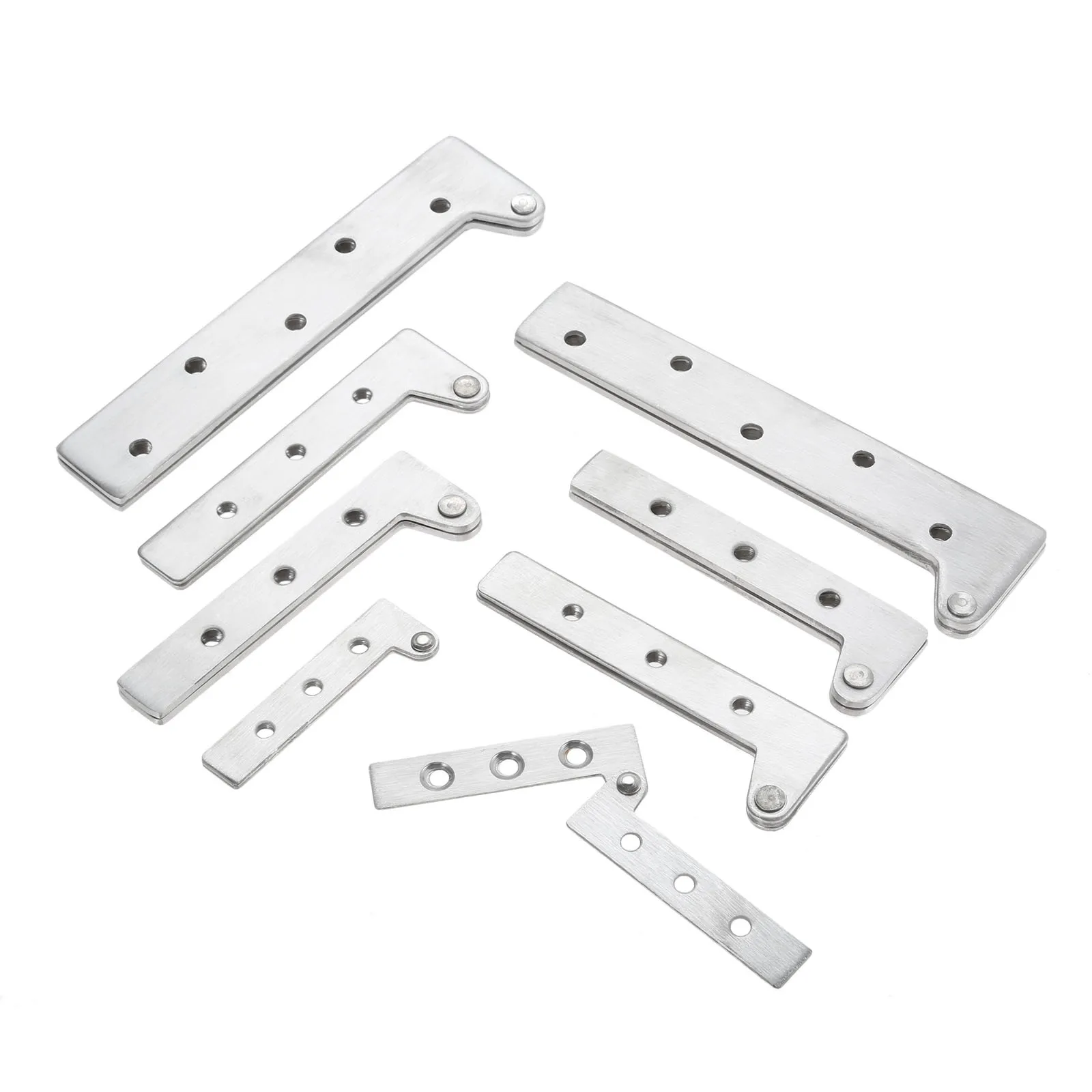 2pcs Pivot Hinges Offset Knife Hinges Inset Door Stainless Steel 360 Degree Rotating