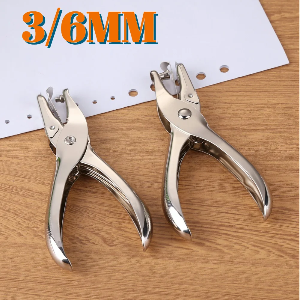 Portable Single Hole Puncher Paper Material Scrapbooking Handheld Metal Craft 6/3MM paper punch hole punching tools paper craft punch circle hole punch