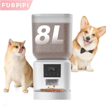 270.51oz Automatic Dog Feeder with Key Control Furpipi Manufacture User-Friendly Time Setting Food Feeder Dispenser for Dog Cat 1