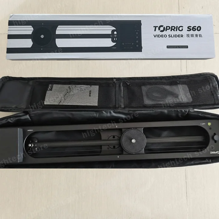 Accsoon Toprig S40 S60 카메라 비디오 모터 트랙 슬라이더, 자동 안정화 저소음 앱 제어, DSLR 휴대용 촬영용