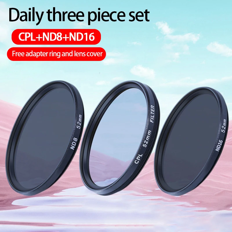어댑터 링 스레드 모델 필터 ND 광 감소 CPL 편광 UV 보호대 렌즈 캡, Insta360 Ace Pro 52mm