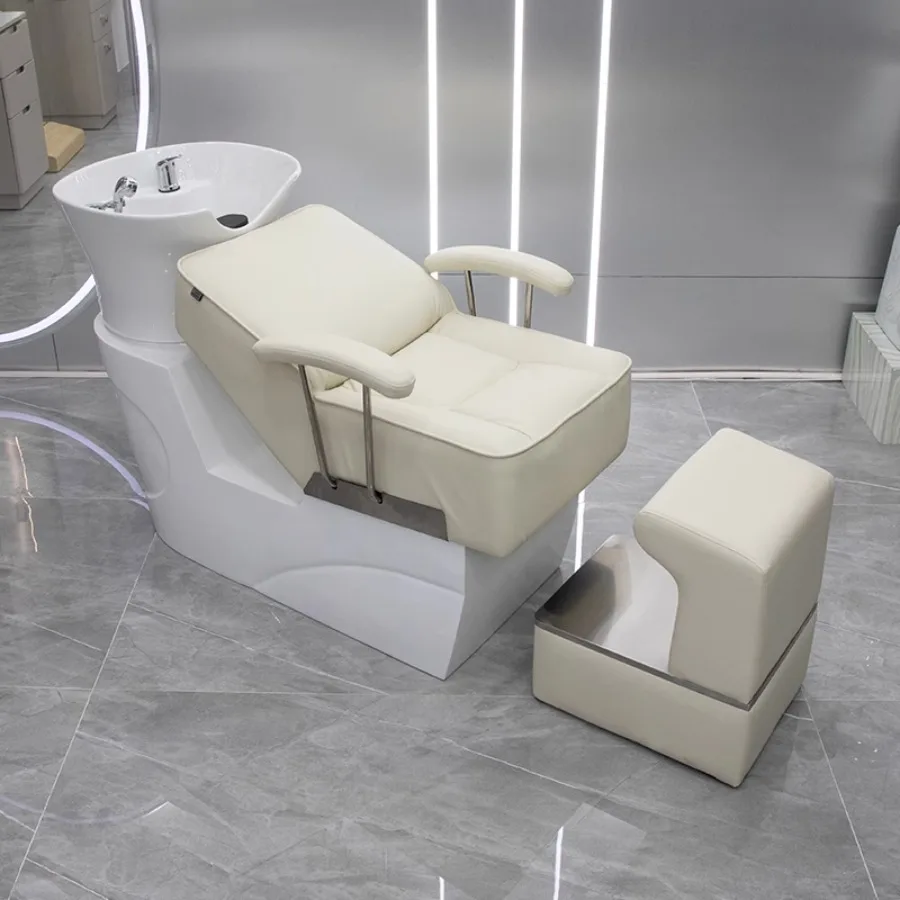 Professional Shampoo Chair Wash Hair Salon Stylist Luxury Shampoo Chair Basin Hairstylist Reclining Relaxing Cadeiras Furniture