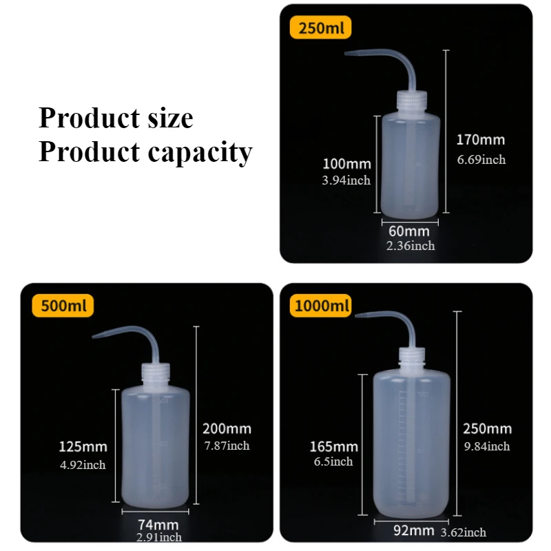 250/500/1000ml Curved Spout Bottle Sharp Spout Watering Bottle Tool With Scale Squeeze Bottle Succulent Watering Gardening Tools 2
