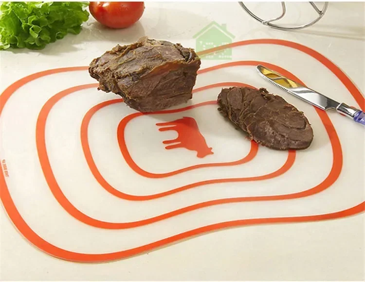 Household Transparent Vegetable Cutting and Rolling Surface Non-Slip Large Creative Plastic Cutting Board קרש חיתוך למטבח도마걸이거치대