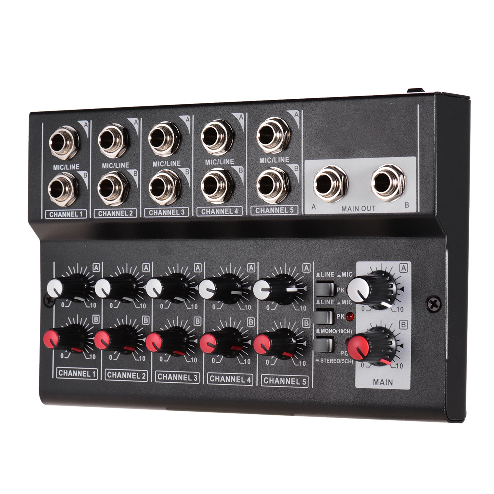 10-Channel Digital Audio Mixer for Recording, DJ, Live Broadcast, and Karaoke
