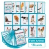 Farm Animal Wild Animals Learning English Words Cards For Kids Child Educational Toys Preschool Teaching Aids Classroom Decor 1