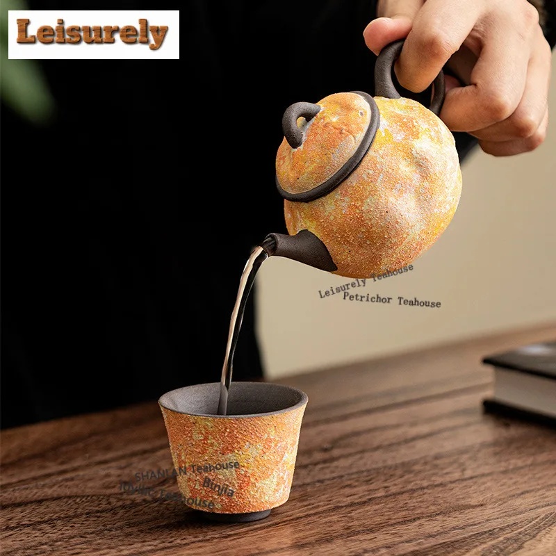 125ML Mineral Rocks Teapot Aesthetic Tea Infuser Pot Tea Maker Kettle With Ball Hole Tieguanyin Teaware Supplies Gift Ornaments