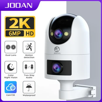 JOOAN 2K 4K PTZ WiFi Camera Outdoor Dual Screen Auto Tracking IP Camera Color Night Vision Waterproof Security Protection Camera 1