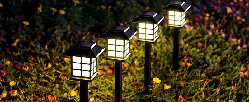 2/4/6/8/10/12Pcs Solar LED Pathway Lights Outdoor Waterproof Walkway Garden Deco