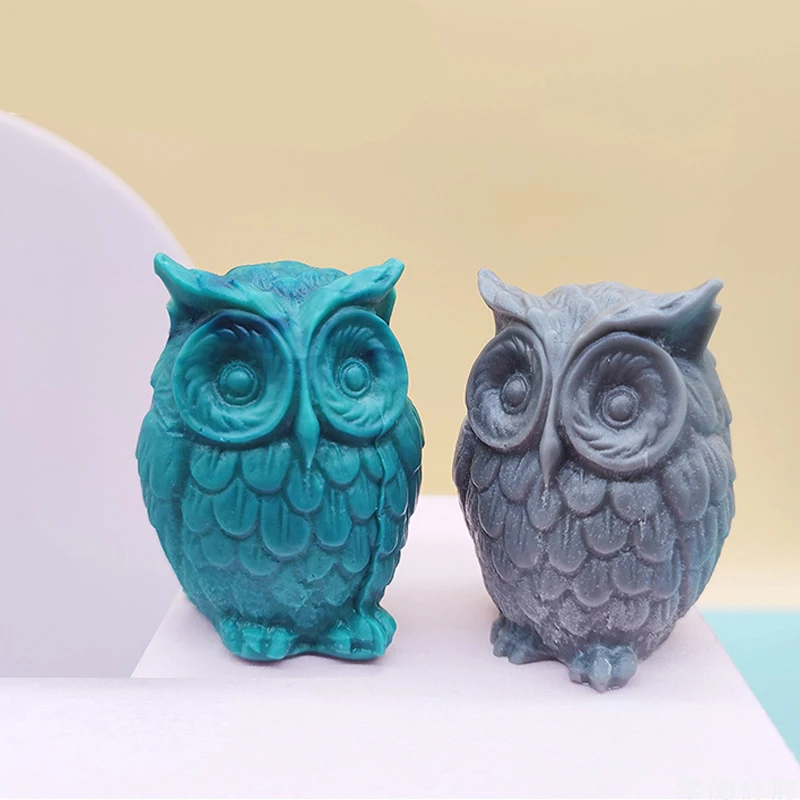 3D Owl Silicone Candle Mold Diy Cute Little Animal Candle Making Supplies Handmade Soap Plaster Craft Resin Mold Home Decor Gift aromatherapy candle mold silicone mold silicone candle molds silicone candle mold candle mold