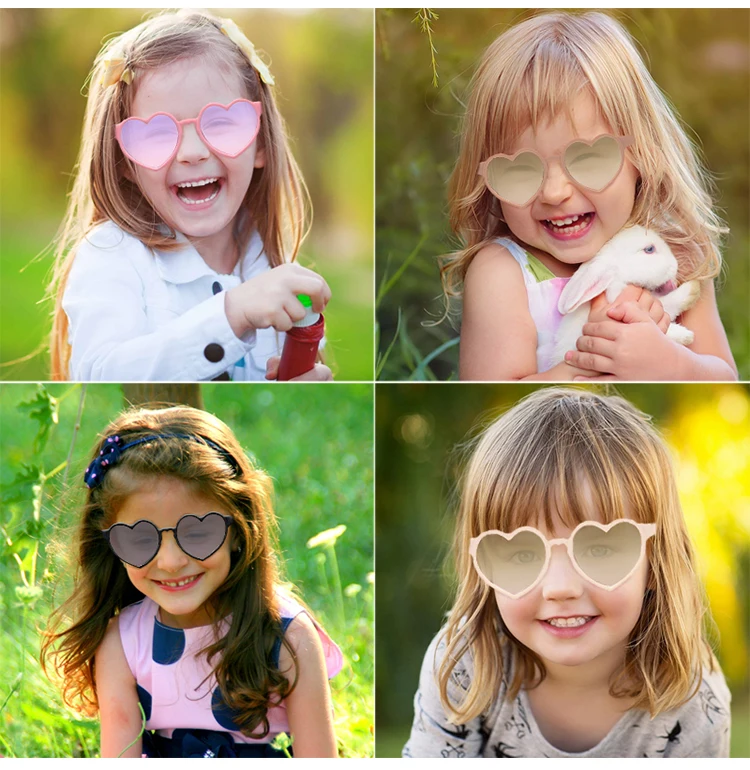 Kids Cartoon Sunglasses - Polarized UV400 Round Sun Glasses with Rabbit Ears