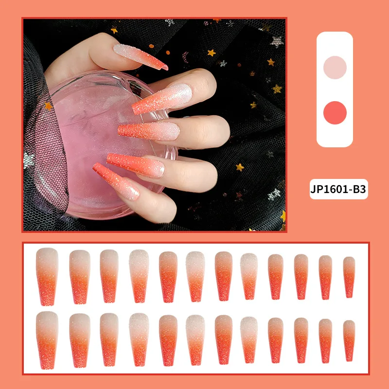 

Extra Long Ballerina Fake Nails European Style Pre-finished Full Cover Coffin False Nails Beauty Nail Accessory Nail Art Tips