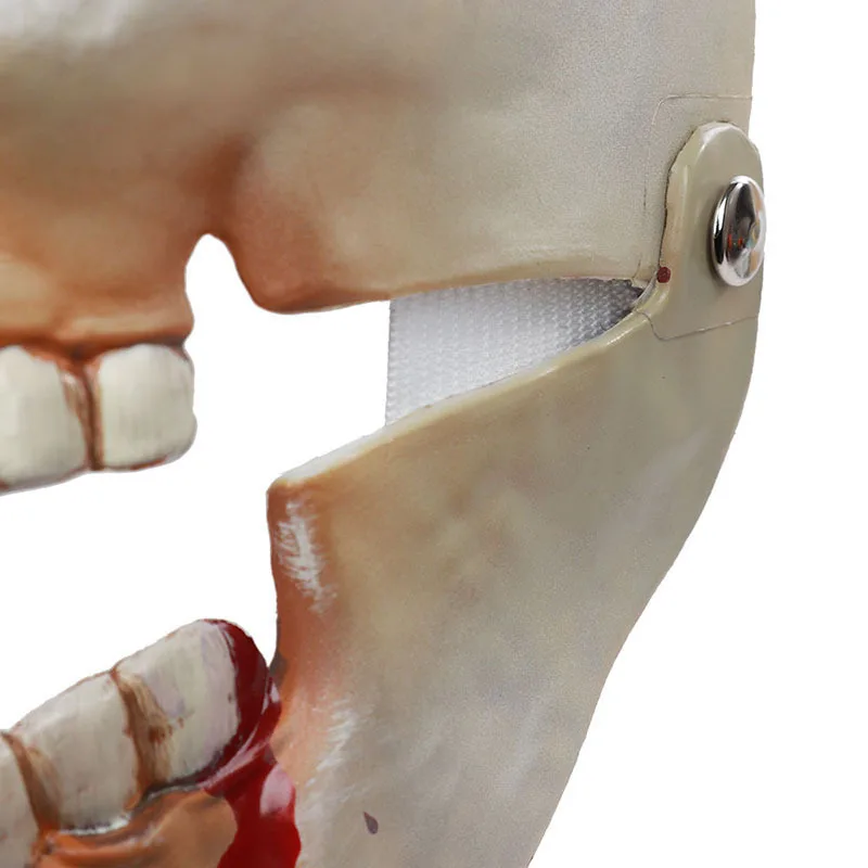 1 stücke Moving Mouth Schädel Maske Halloween Bewegliche Requisiten Scary Horror Charakter Requisiten Halloween Urlaub Party Maskerade Dekoration – Detail 8