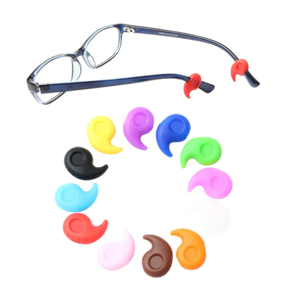 

20pcs(10pairs) Silicone Glasses Anti Slip Ear Hook Kids Eyeglasses Temple Tip Holder Eyewear Sport Accessories AH016