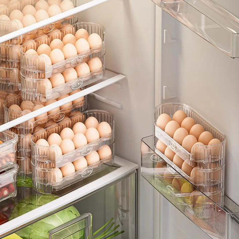 Koelkast Eieropbergdoos Ladetype Stapelbaar Doorzichtig Plastic Eieropbergdoos kopen vanaf een prijs van 18