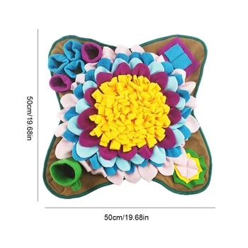 Pet Snuffle Feeding Mat Pet Dog Snuffle Mat Encourages Natural Foraging Skills Dog Puzzle Toys for Slow Eating & Smell Training 4