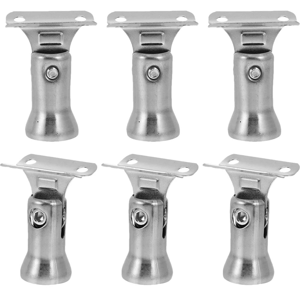 

6 Pcs Stair Railing Brackets for Deck Handrail Column Support Shake Your Head Holders Stairway Stainless Steel