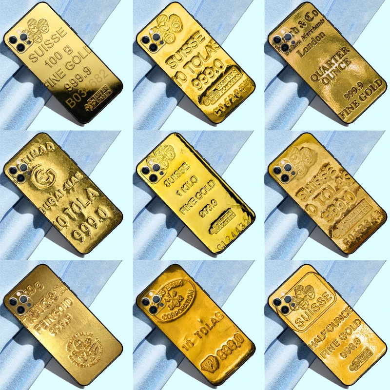 Svizzera Fine Gold Per Iphone 14 13 Pro Max 12 Mini 11 Pro Max 6 7 8 Plus Xs Xr Xs Max Se 2020 Cover