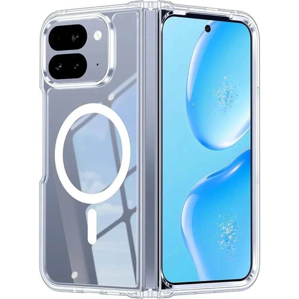 Elegant Translucent Magnetic Phone Case with Anti-Drop Protection and Wireless Charging Compatibility