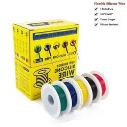 Premium Flexible Silicone Stranded Electrical Wire - Tinned Copper Conductors (Various AWG Sizes) - 24AWG 5x5M