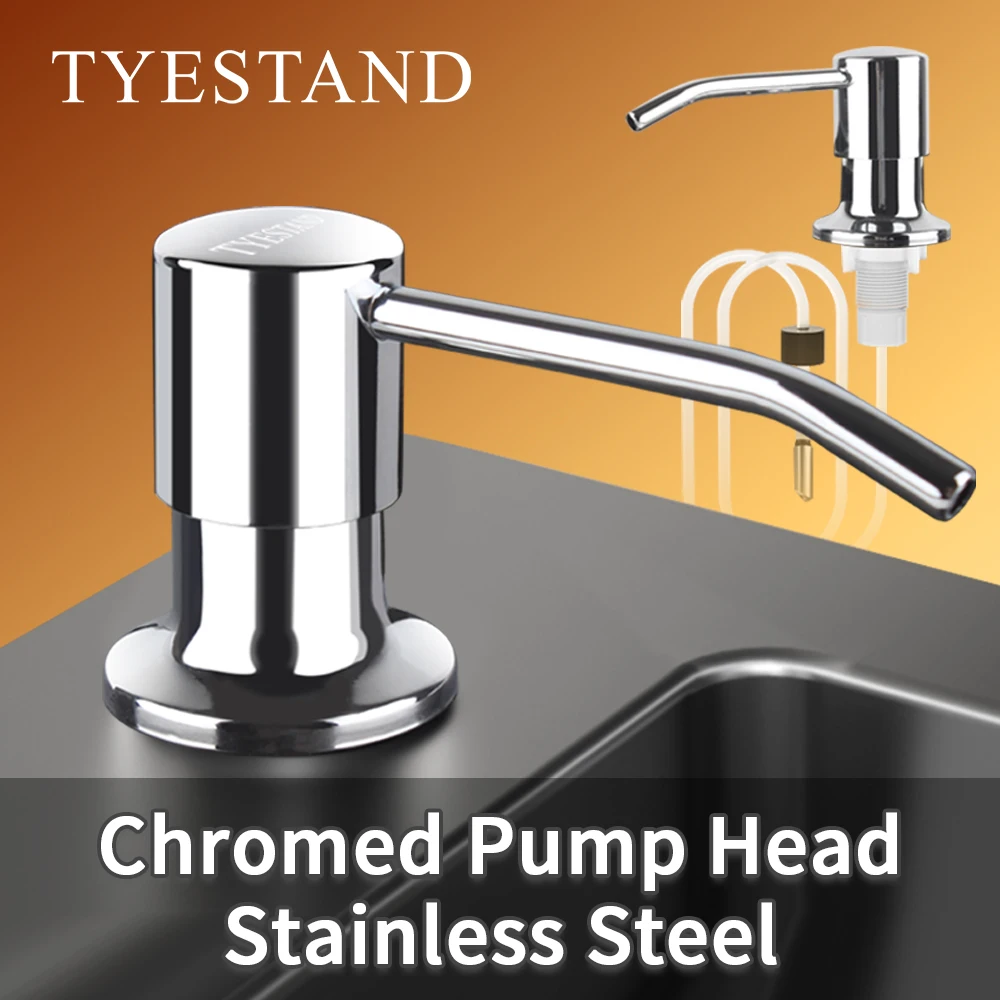 Soap Dispenser Pump Kitchen Sink Built In with 40(1M) Extension Tube for Stainless Steel