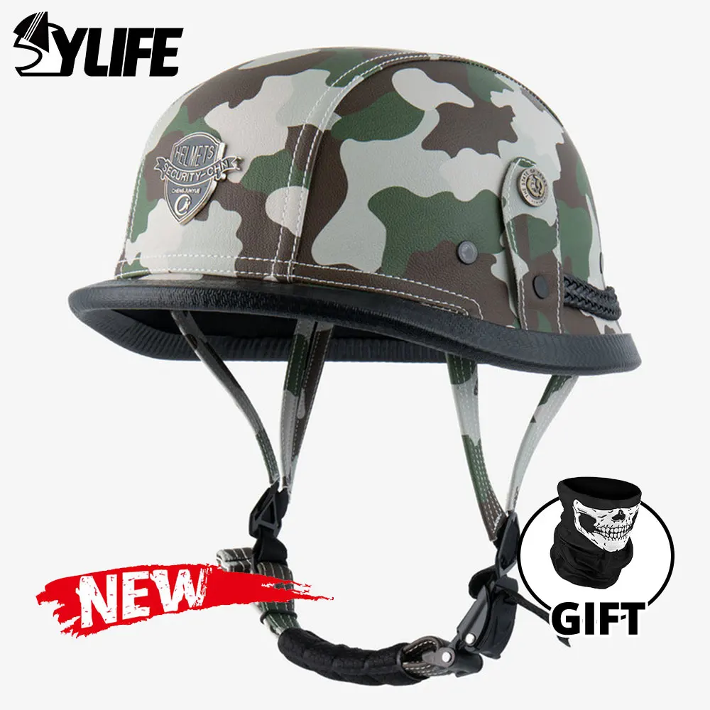 

Tactical Retro Motocross Helmet Casco Moto German Vintage Half Helmet Scooter Motorbike Capacete De Moto ABS DOT Certification