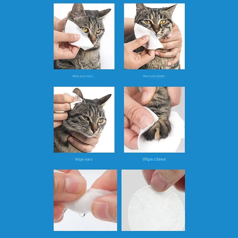 Pet Cleaning Wipes 150Pcs Pet Eye Wipes Cats And Dogs Tearmark Wet Wipes Dog Cat Eyes Ears Cleaning Paper Towels Cats And Dogs Universal No Irr