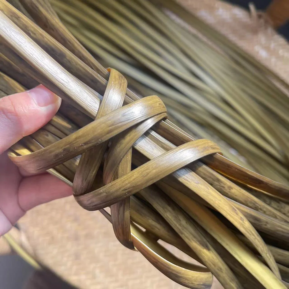PE Gradient Flat Synthetic Rattan Material Roll Handmade Weaving Rope Repair Furniture Bed Sofa Chair Table Bask 70M 500g Meters