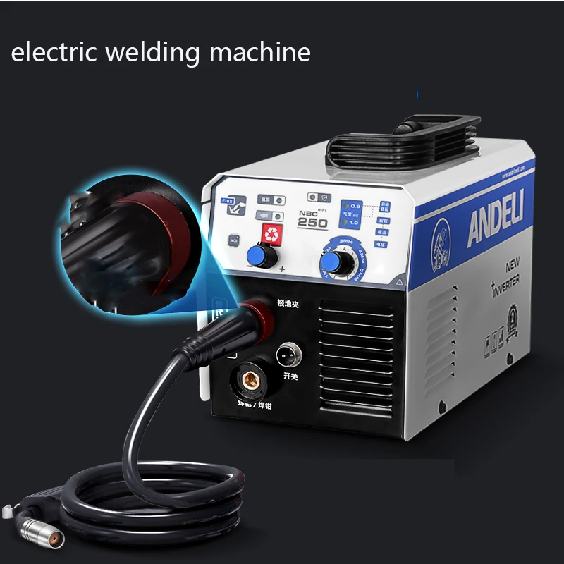 Small household 220V electric welding machine semi-automatic welding machine Airless flux cored wire inverter 1KG capacity weldi 5