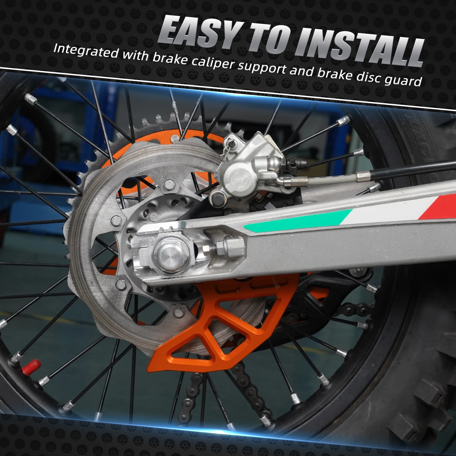 (EU-Lager) Für 2023 KTM EXC 300 TPi 6D Hinterrad-Bremsscheibenschutz XCW XCFW EXCF 500 450 400 350 300 250 150 125 SX XC SXF XCF – Detail 6