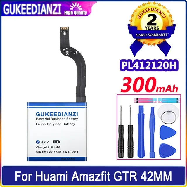 PL412120H Smartwatch Battery For Huami Amazfit GTR 42MM 300mAh