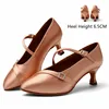 Women Professional Satin Standard Ballroom Party Modern Latin Dance Shoe Prom Waltz Tango Dancing Heels Closed Toe Salsa Shoes 1