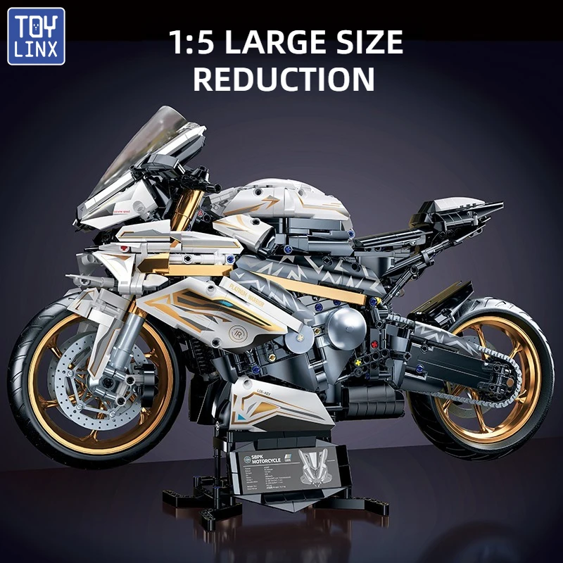 トールペイント　2点 TOYLINX 2078PCS Off-Road Motorcycle Building Blocks Racing City