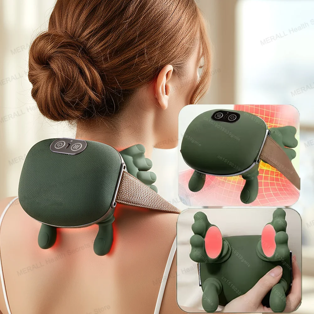 Electric Neck and Shoulder Massager Wireless Shoulder and Back Muscle Kneading Massage Shawl Neck Masajeador Relax Pain Relief