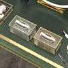 1pc Glass Tissue Box Ornament Bedroom Desktop Tissue Box Living Room, Bathroom, Dining Room Desktop Paper Box Home Decor 5