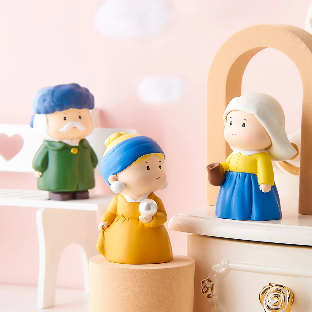 

Полимерные креативные фигурки для художников, модель Мини-куклы, статуэтка, милые настольные украшения для сада, комнаты, аксессуары, детские подарки