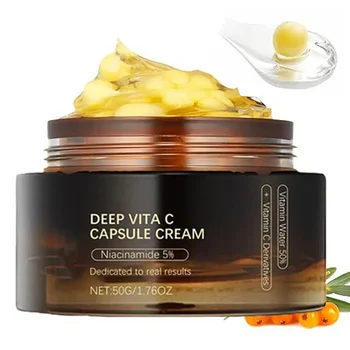 Deep Vitamin C Golden Capsule Hydrating Face Moisturizer, Antioxidant Protection, Lightweight Daily Skincare 1