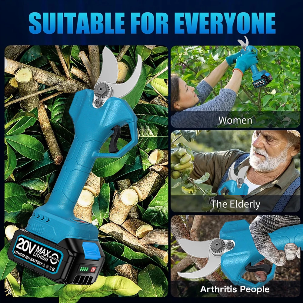Brushless Electric Scissors Cordless Pruning Shear Garden Battery Pruner Bonsai TapenerTools Supplies For Makita 18V Battery 6